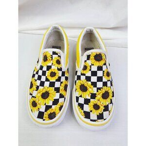 Vans Size 6 Womens Daisy Black White Check Low Slip On Comfort Fashion Sneakers